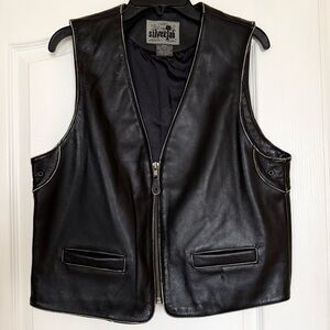 Levi's Vintage Silver Tab Black Leather Vest - M
